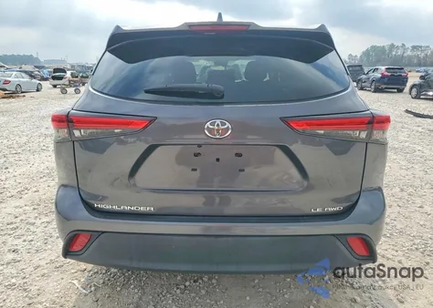 2021 Toyota Highlander L z USA, uszkodzony, nr VIN 5TDBZRBH4MS117881